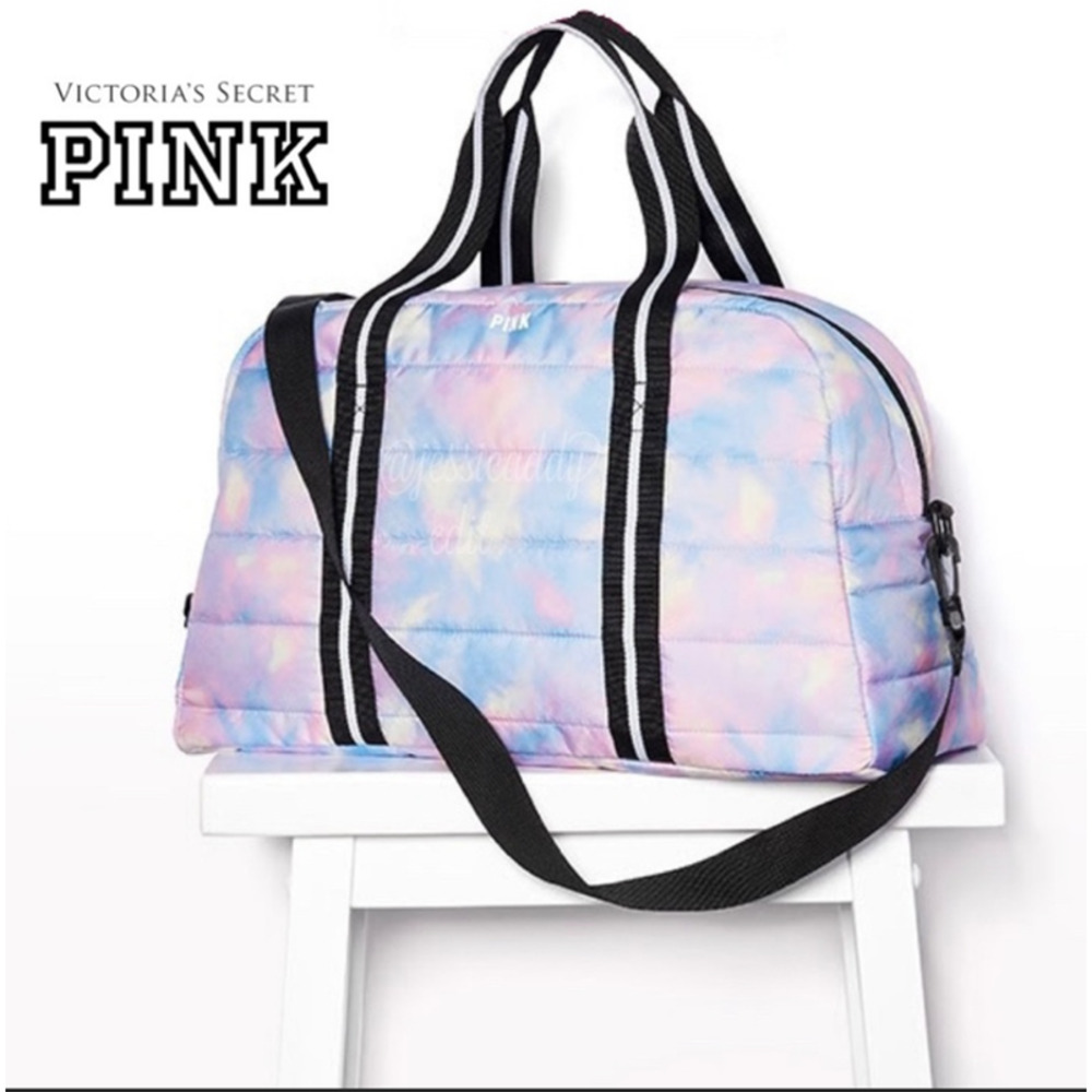 Victoria's Secret PINK Tie Dye Duffle Bag NEW - Picture 2 of 12